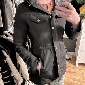 Michael Kors Missy Drawstring Waist Hood Anorak Jacket - XS